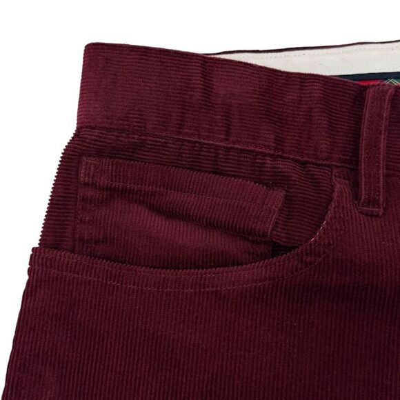 Polo Golf Ralph Lauren Men's Corduroy Pants Classic Golf Fit Burgundy 34x32 - Picture 5 of 12